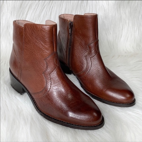 Anthropologie Shoes - Anthropologie Leather Burnished Brown Ankle Boots